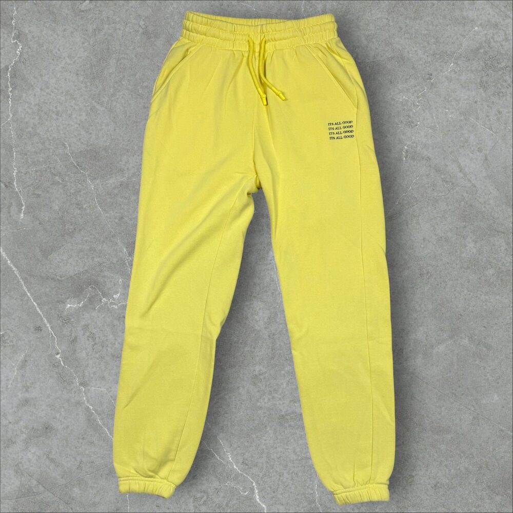 Women's Vitality Yellow "It's All Good" Sweatpants - Size XS